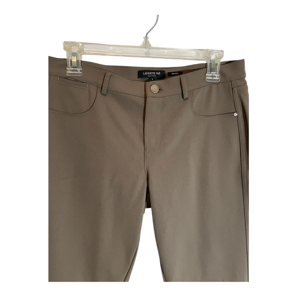Lafayette 148 Acclaimed Stretch Mercer Pant in Nougat Size 6 - Picture 4 of 8